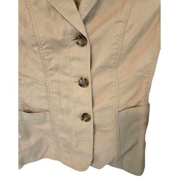 Tommy Hilfiger Linen Blend Khaki Jacket Women's Sz 8 Vintage 2003 - Picture 5 of 8